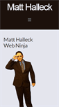 Mobile Screenshot of matthalleck.com